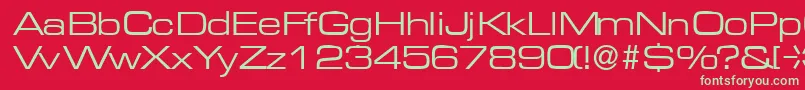 フォントM730SansRegular – 赤い背景に緑の文字
