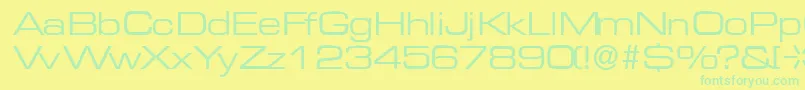 M730SansRegular Font – Green Fonts on Yellow Background