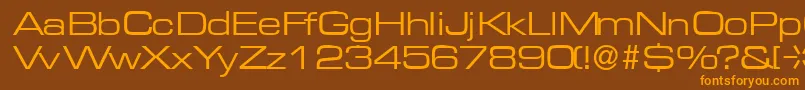 M730SansRegular Font – Orange Fonts on Brown Background