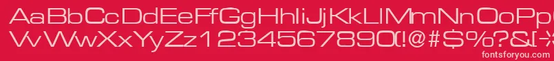M730SansRegular Font – Pink Fonts on Red Background