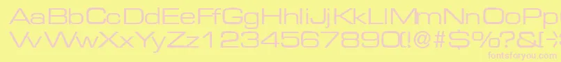 M730SansRegular Font – Pink Fonts on Yellow Background