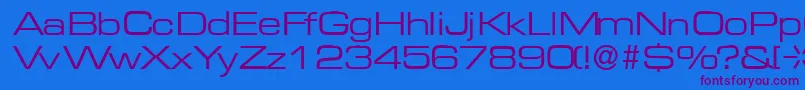 M730SansRegular Font – Purple Fonts on Blue Background