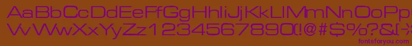 M730SansRegular Font – Purple Fonts on Brown Background