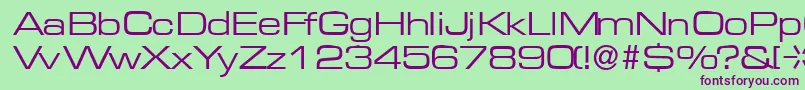 M730SansRegular Font – Purple Fonts on Green Background