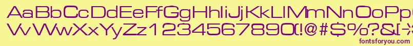 M730SansRegular Font – Purple Fonts on Yellow Background