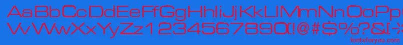 M730SansRegular Font – Red Fonts on Blue Background