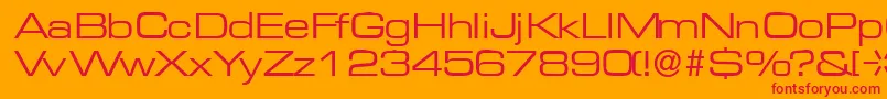 M730SansRegular Font – Red Fonts on Orange Background