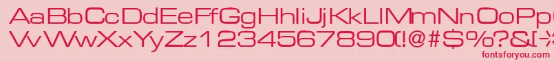 M730SansRegular Font – Red Fonts on Pink Background