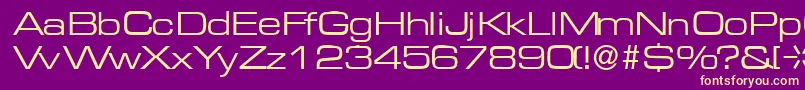 M730SansRegular Font – Yellow Fonts on Purple Background