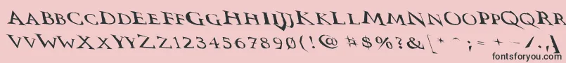 Vtcswitchbladeromancesloppydrunk Font – Black Fonts on Pink Background