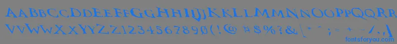 Vtcswitchbladeromancesloppydrunk Font – Blue Fonts on Gray Background