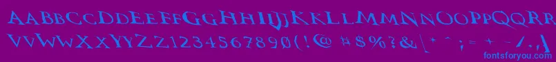 Vtcswitchbladeromancesloppydrunk Font – Blue Fonts on Purple Background