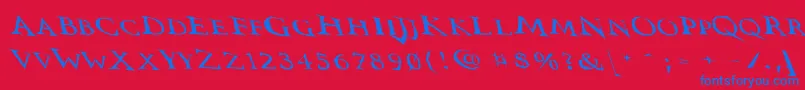 Vtcswitchbladeromancesloppydrunk Font – Blue Fonts on Red Background