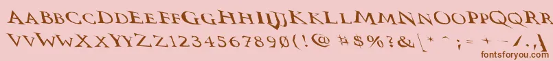 Vtcswitchbladeromancesloppydrunk Font – Brown Fonts on Pink Background