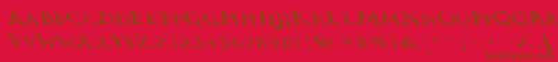 Fonte Vtcswitchbladeromancesloppydrunk – fontes marrons em um fundo vermelho
