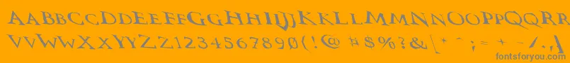 Vtcswitchbladeromancesloppydrunk Font – Gray Fonts on Orange Background