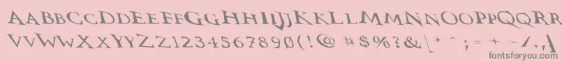 Vtcswitchbladeromancesloppydrunk Font – Gray Fonts on Pink Background
