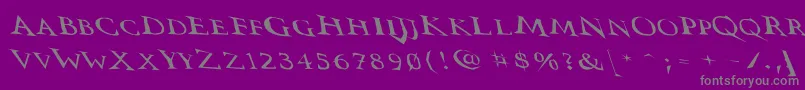 Vtcswitchbladeromancesloppydrunk Font – Gray Fonts on Purple Background