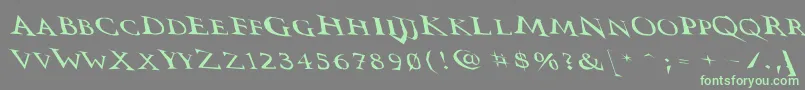 Vtcswitchbladeromancesloppydrunk Font – Green Fonts on Gray Background