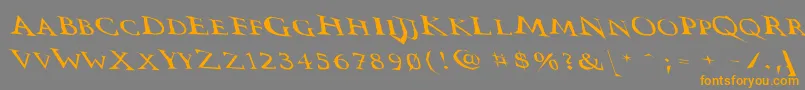 Vtcswitchbladeromancesloppydrunk Font – Orange Fonts on Gray Background