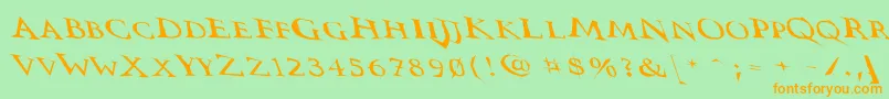 Vtcswitchbladeromancesloppydrunk Font – Orange Fonts on Green Background