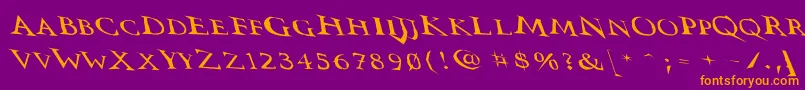 Vtcswitchbladeromancesloppydrunk Font – Orange Fonts on Purple Background
