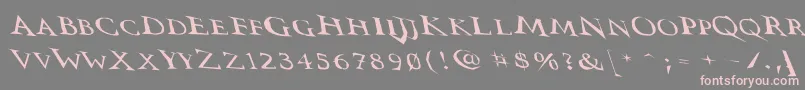 Vtcswitchbladeromancesloppydrunk Font – Pink Fonts on Gray Background