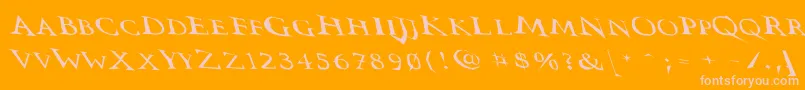 Vtcswitchbladeromancesloppydrunk Font – Pink Fonts on Orange Background
