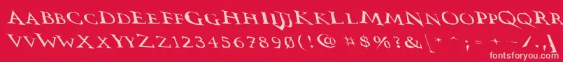Vtcswitchbladeromancesloppydrunk Font – Pink Fonts on Red Background