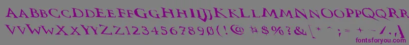 Vtcswitchbladeromancesloppydrunk Font – Purple Fonts on Gray Background