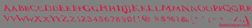 Vtcswitchbladeromancesloppydrunk Font – Red Fonts on Gray Background