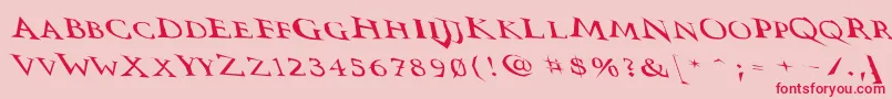 Vtcswitchbladeromancesloppydrunk Font – Red Fonts on Pink Background