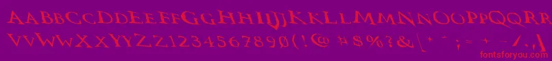 Vtcswitchbladeromancesloppydrunk Font – Red Fonts on Purple Background