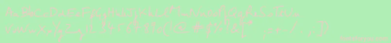 Jcm Font – Pink Fonts on Green Background