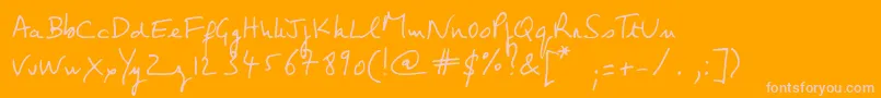 Jcm Font – Pink Fonts on Orange Background