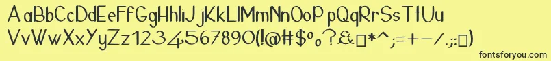 24janvierLight Font – Black Fonts on Yellow Background