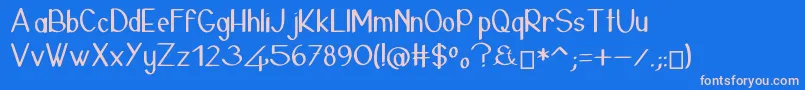 24janvierLight Font – Pink Fonts on Blue Background