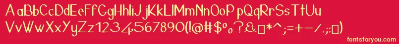 24janvierLight Font – Yellow Fonts on Red Background