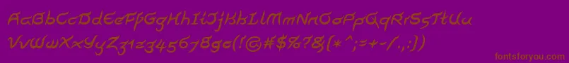 PegathlonLtMedium Font – Brown Fonts on Purple Background