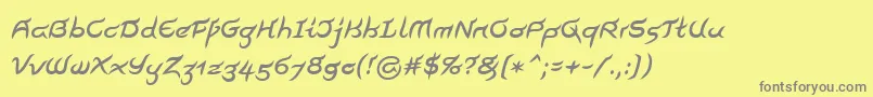 PegathlonLtMedium Font – Gray Fonts on Yellow Background