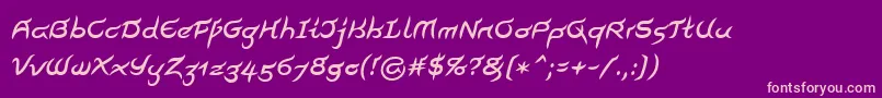 PegathlonLtMedium Font – Pink Fonts on Purple Background