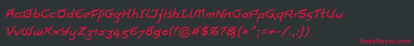 PegathlonLtMedium Font – Red Fonts on Black Background