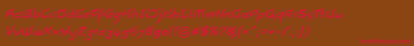 PegathlonLtMedium Font – Red Fonts on Brown Background