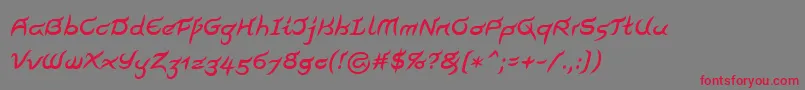 PegathlonLtMedium Font – Red Fonts on Gray Background