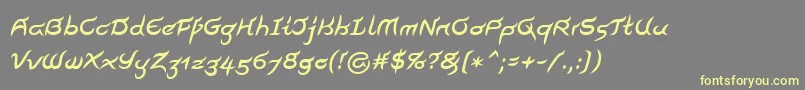 PegathlonLtMedium Font – Yellow Fonts on Gray Background
