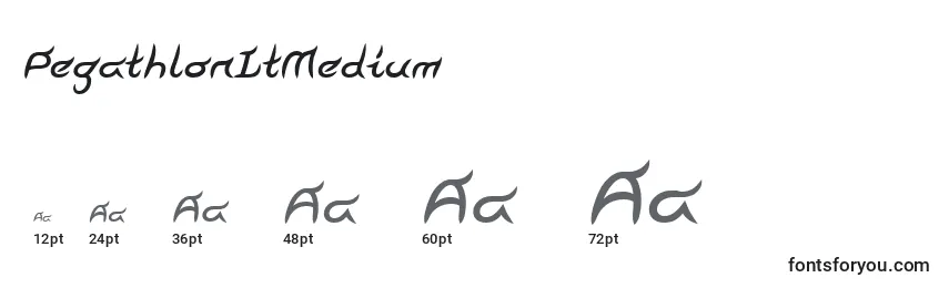 Размеры шрифта PegathlonLtMedium