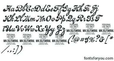 EmiralscriptPersonalUse font – cool Fonts