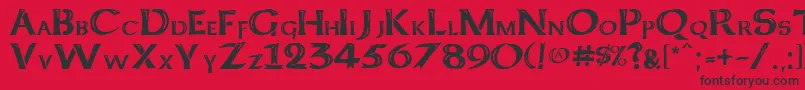 Keltcf Font – Black Fonts on Red Background