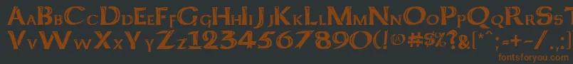 Keltcf Font – Brown Fonts on Black Background