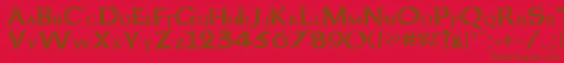 Keltcf Font – Brown Fonts on Red Background